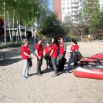 Nasz dzisiejszy udział w " V Festynie Ekologicznym Morawa - Borki " Nasza drużyna sprzątała teren na Hubertusie