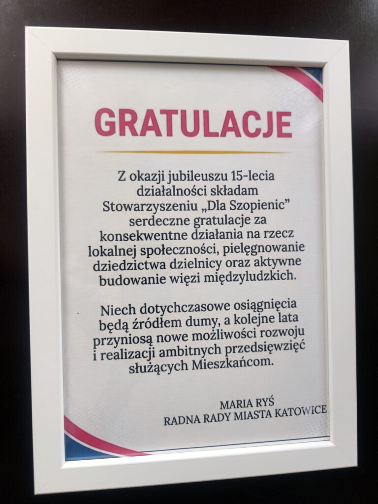 15 lat naszej działalności minęło .....
