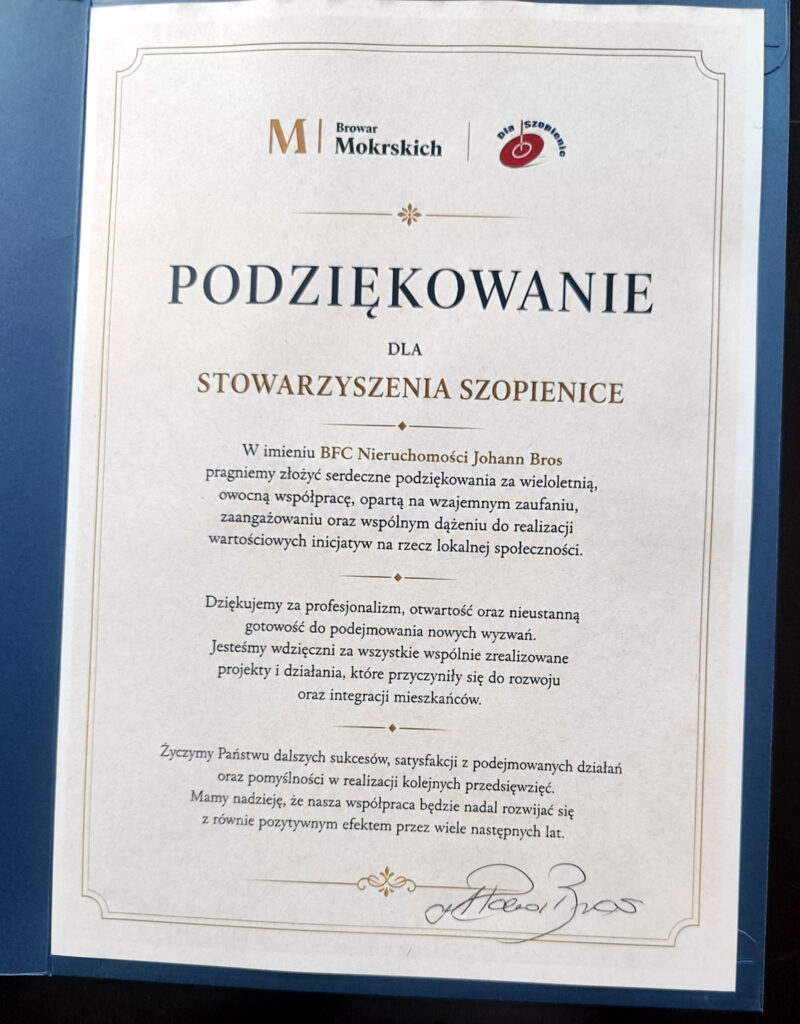 15 lat naszej działalności minęło .....